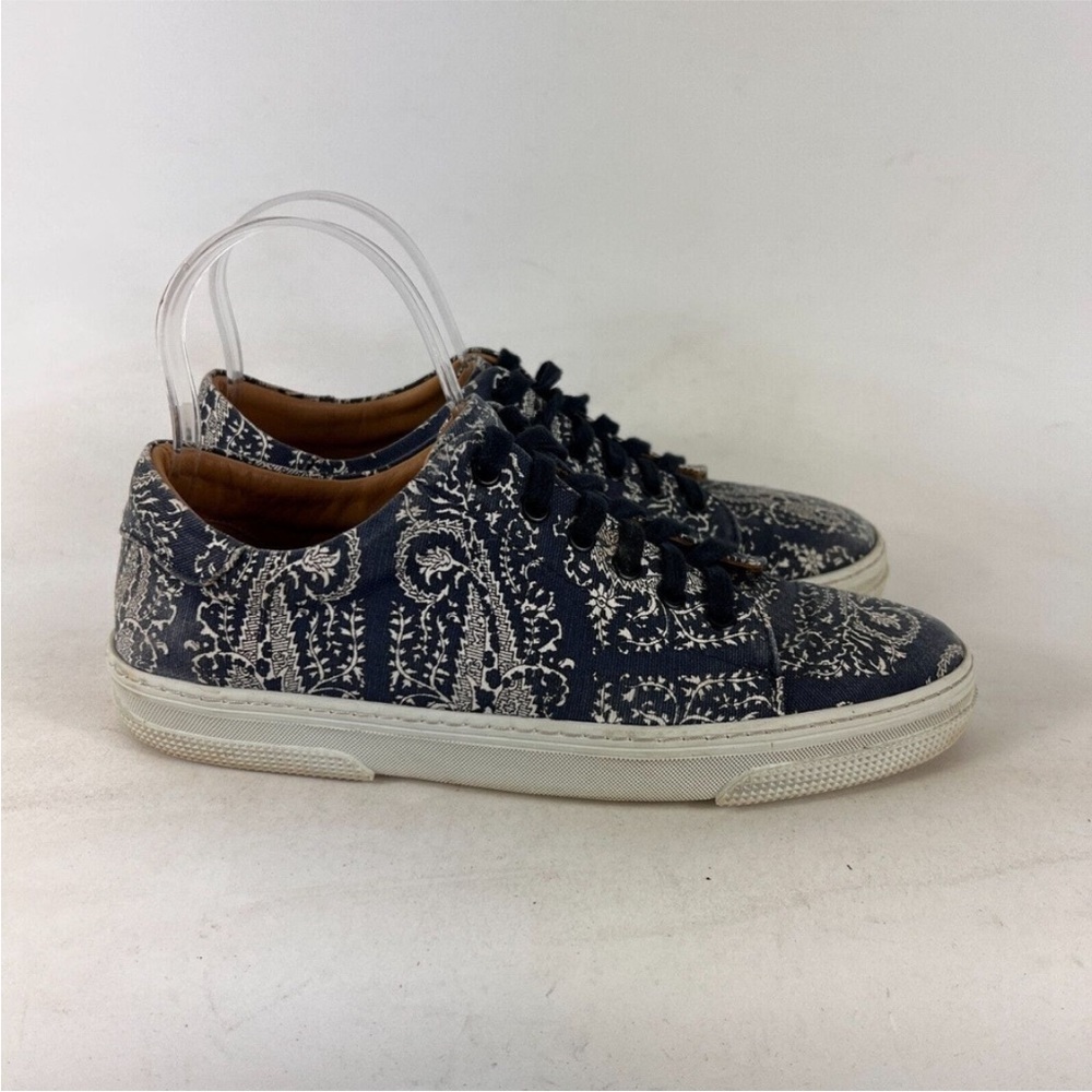 A.P.C rue madame Paris athletic shoes women’s 9 canvas blue floral paisley